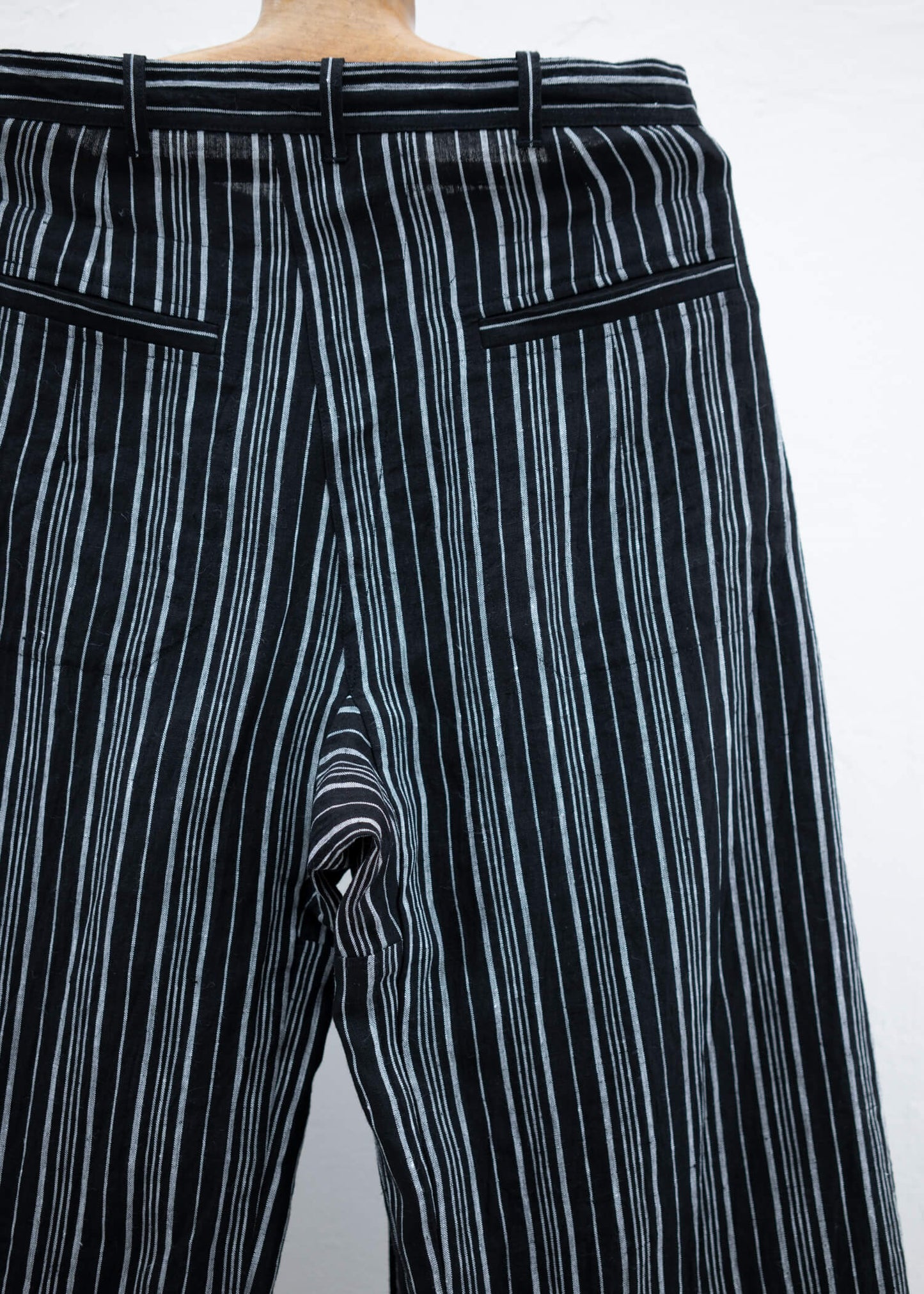 Contrast Stripe Linen - Trousers #74